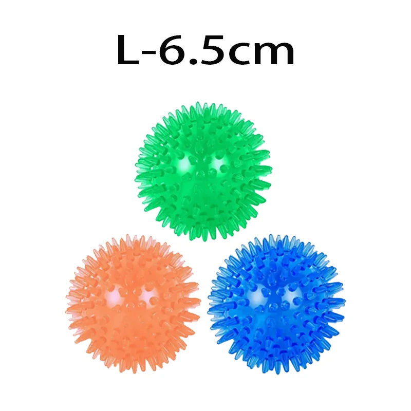 6 Pieces Durable Dog Rubber Toys Chew Play Squeaky Balls for Teeth Cleaning and Training Safe and  Free for Small and Medium Dog