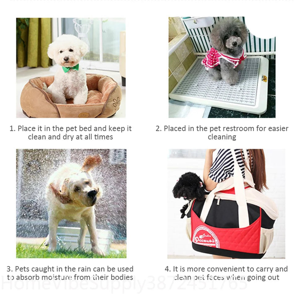 20/40/50/100Pcs Disposable Puppy Pee Pads Super Absorbent Dog Training Pad Dry Clean Cushion Pet Dog Supply