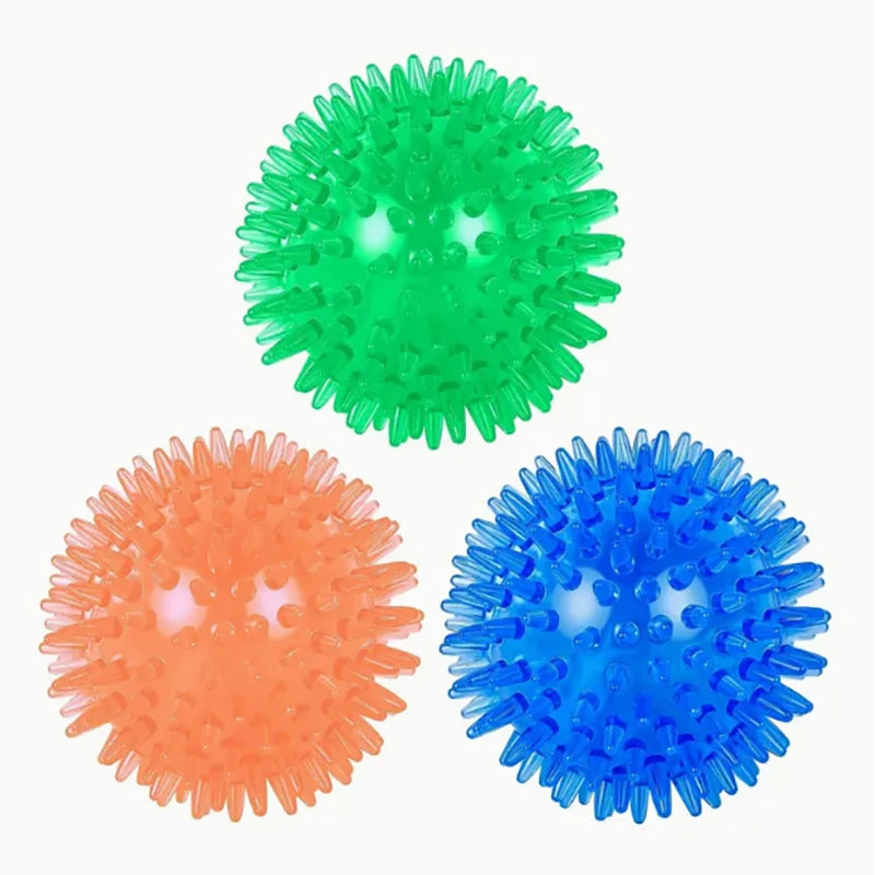 6 Pieces Durable Dog Rubber Toys Chew Play Squeaky Balls for Teeth Cleaning and Training Safe and  Free for Small and Medium Dog