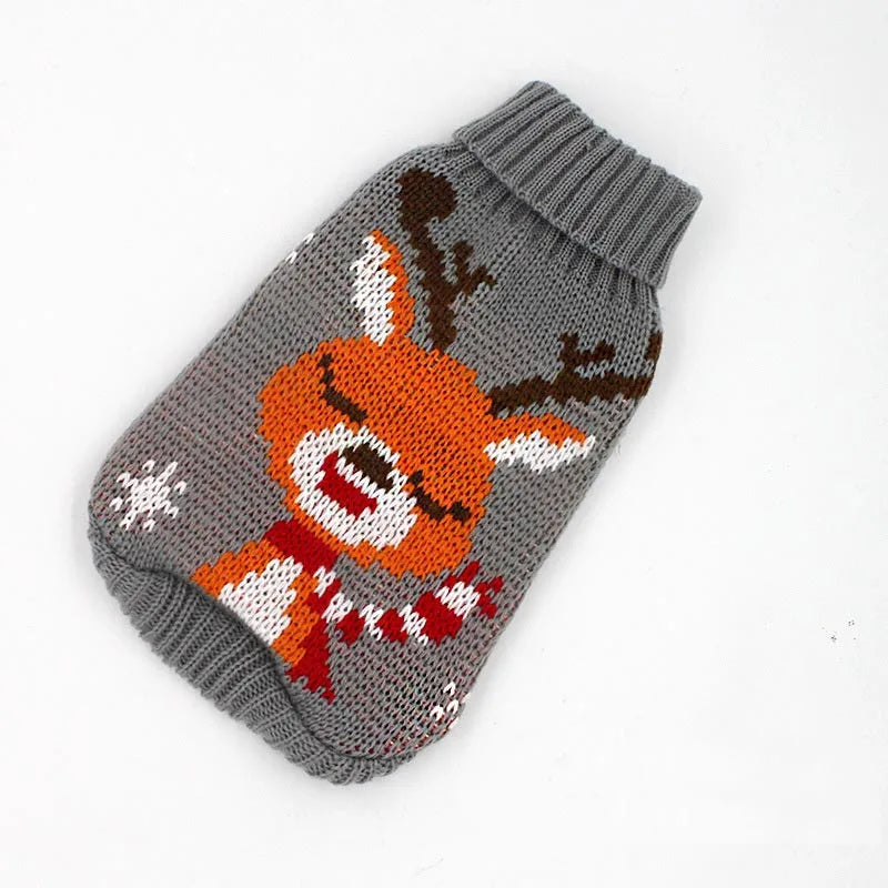 Knitted Puppy Cat Coat Chihuahua French Bulldogs Yorkie Customes Warm Pet Dog Sweater Winter Dog Clothes for Small Medium Dogs