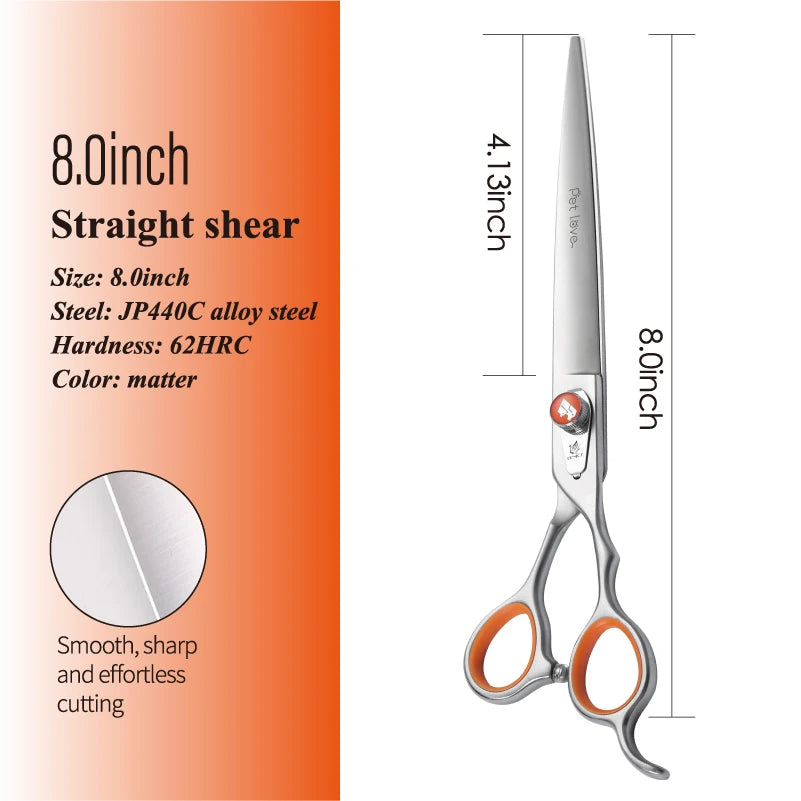 Fenice Professional 7.0/8.0 inch grooming scissors for dogs JP440C Pet Hairdressing kit set accesorios y otros