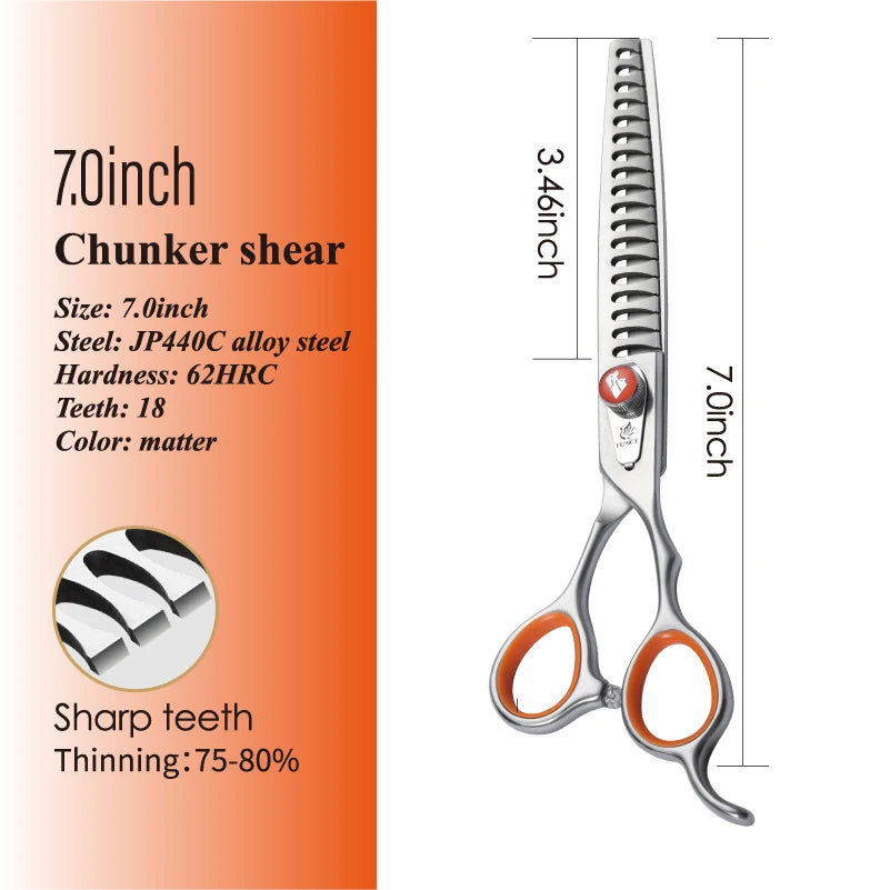 Fenice Professional 7.0/8.0 inch grooming scissors for dogs JP440C Pet Hairdressing kit set accesorios y otros