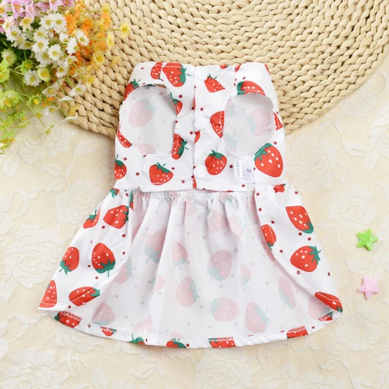 5pcs Pet Dress Soft Comfortable Sleeveless Floral Outfit for Cats And Dogs Perfect for Daily Wear Special Occasions Dog Skirts