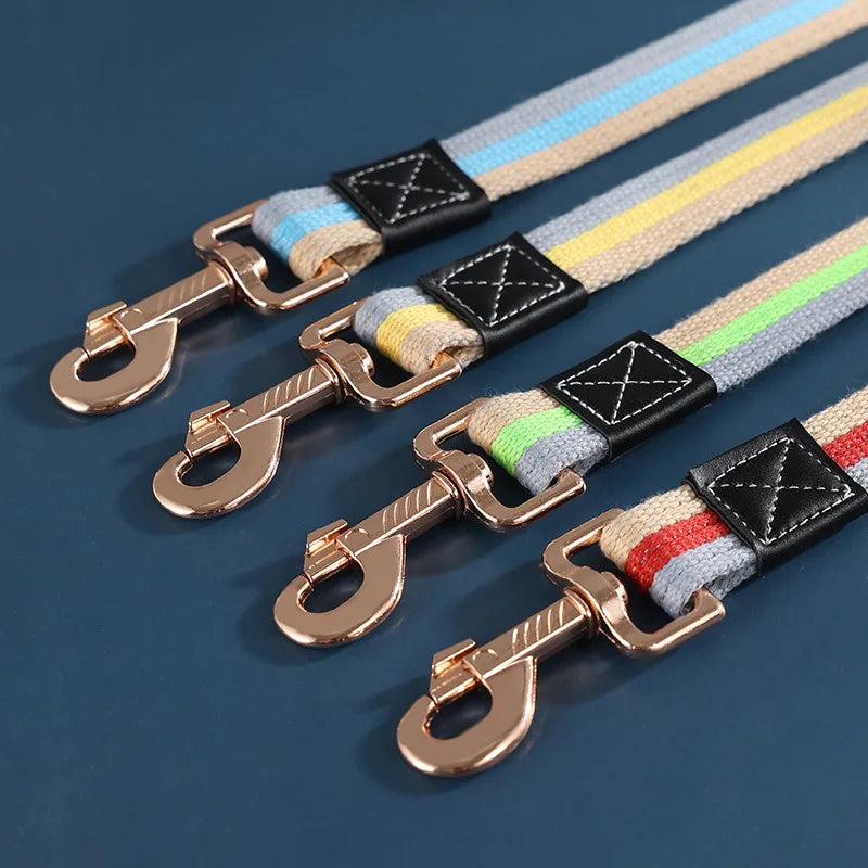 2m Long Dog Training Leash Pet Lead Non-Slip Rubber Nylon Training Walking Rope Work Dog Leashes For Small Medium Large Big Dogs