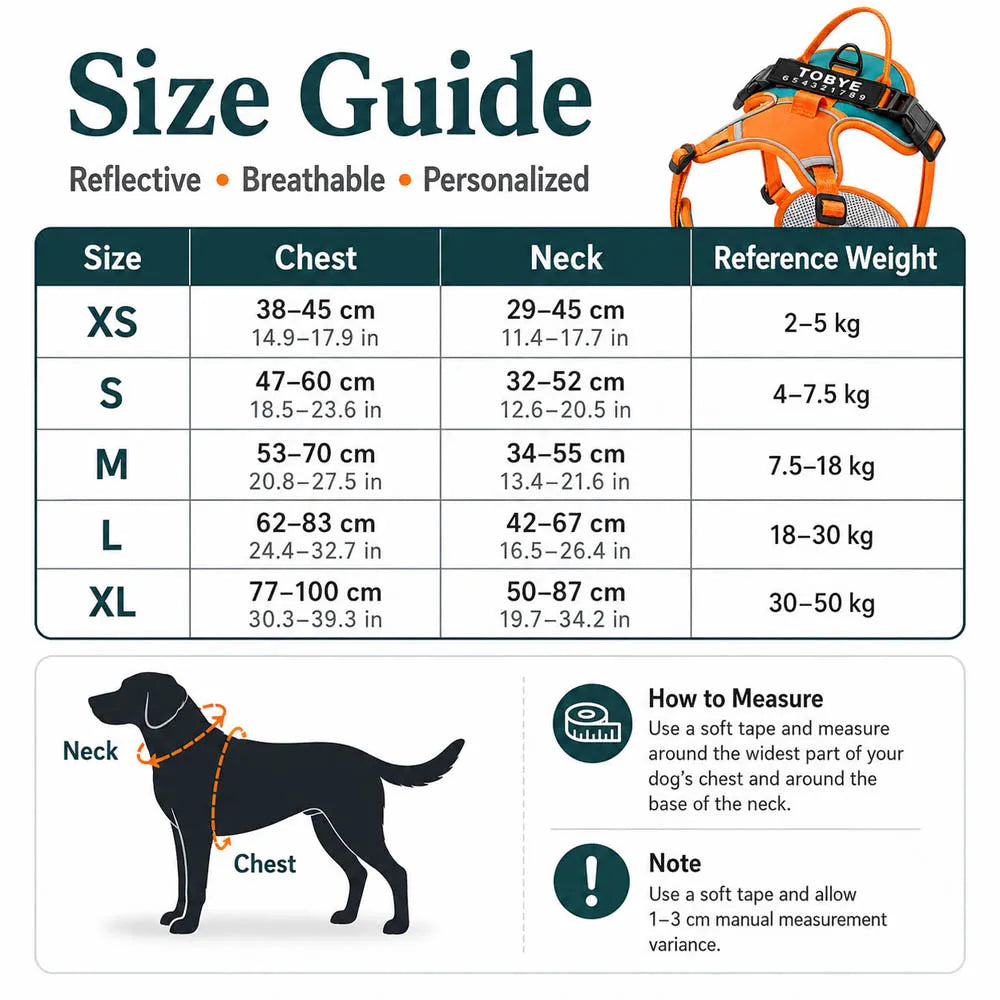 Nylon Adjustable Dog Harness Personalized Dog Harness Vest Reflective Breathable Pet Harness Leash For Small Medium Large Dogs