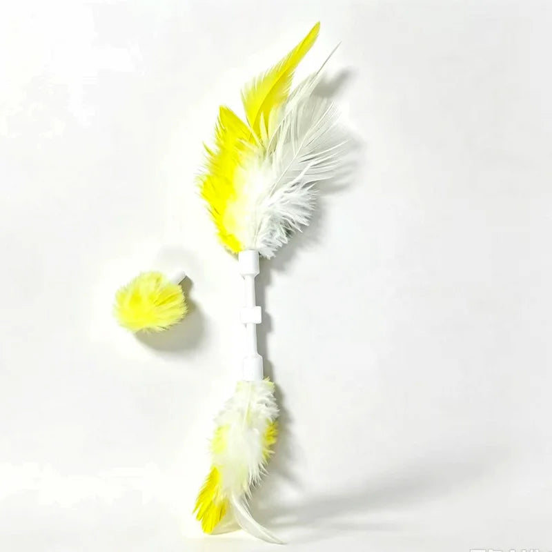 Automatic Whack‑a‑Mole Cat Toy Rechargeable Interactive Kitten Toy Replaceable Feather Ball Indoor Self‑Play Relieve Boredom