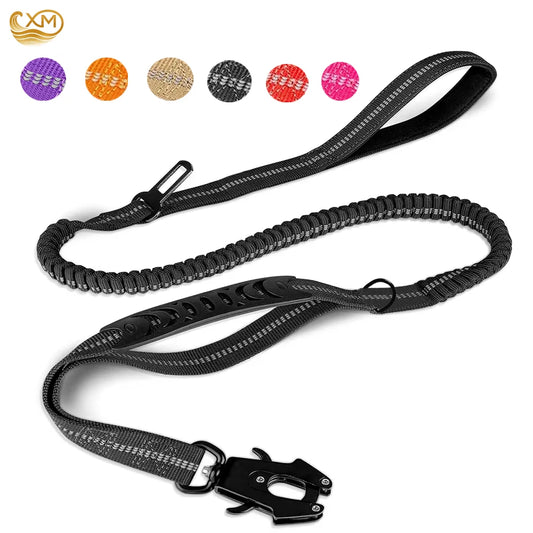 Heavy Duty Dog Leash with Traffic Handle and Comfortable Padded Handles Reflective Leash for Medium Large Dogs