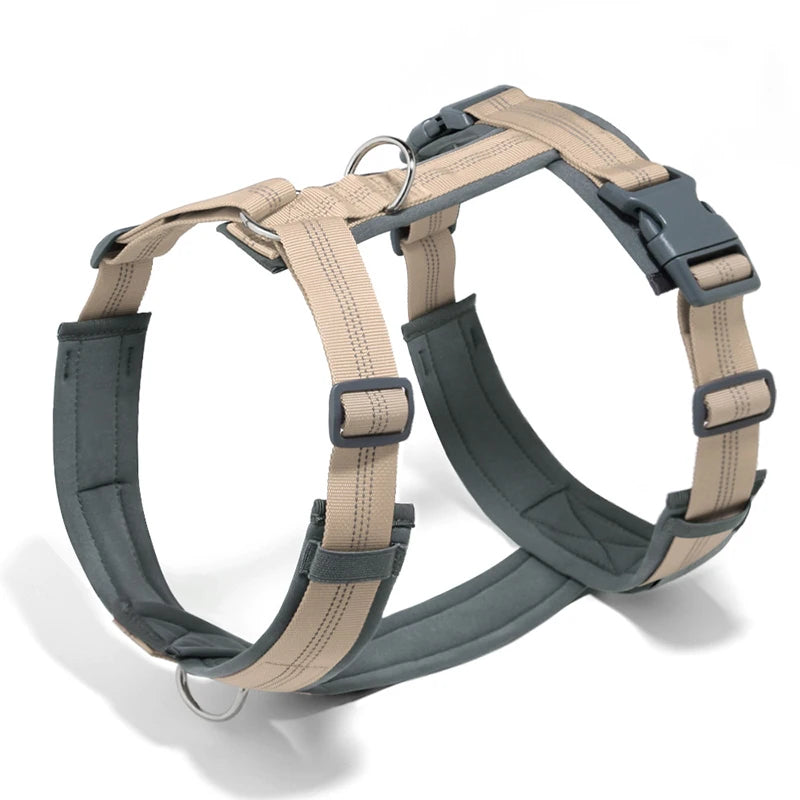 Comfortable Adjustable H-Shaped Large Dog Harness Washable Nylon Nighttime Reflective No Pull Pet Vest Harness Arnés Para Perros
