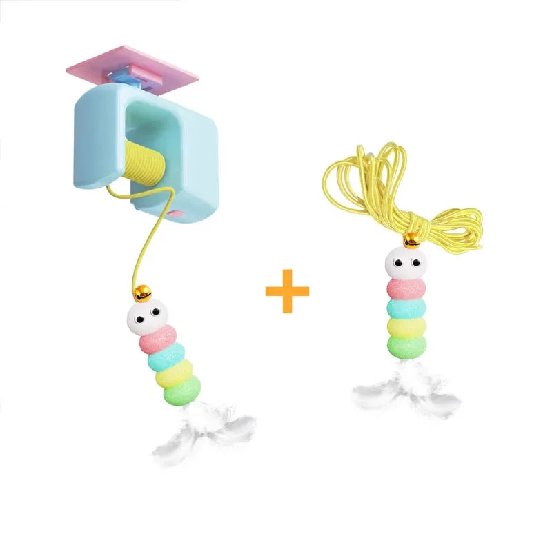 Popular new interactive electric cat toys with hanging doors automatic cat ball toys self play funny cat toys