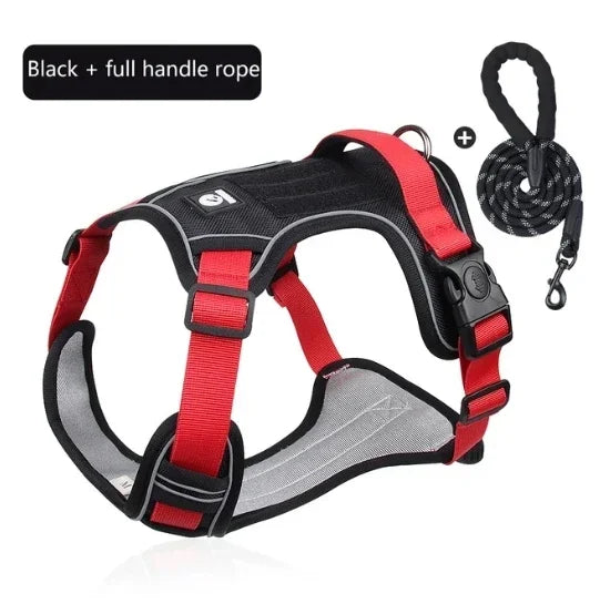 Pet Dog Harness Reflective Adjustable German Shepherd Outdoor Training Vest Wear-resistant And Explosion-proof Shock Harnesses