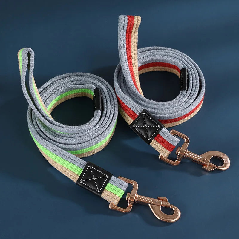 2m Long Dog Training Leash Pet Lead Non-Slip Rubber Nylon Training Walking Rope Work Dog Leashes For Small Medium Large Big Dogs