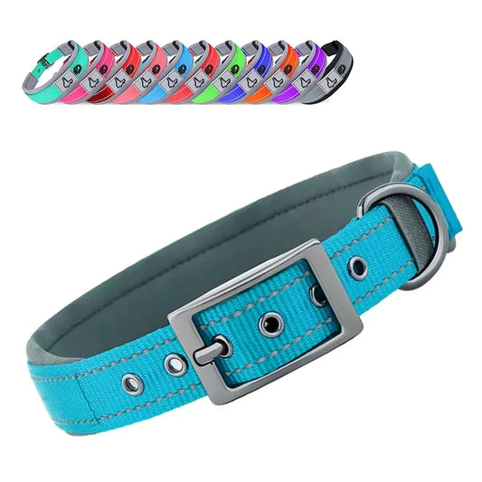 New Pet Dog Collars Nylon Collar For Small Medium Large Dogs Solid Pet Collar with Rings Teddy Keji Pitbull Bulldog Beagle
