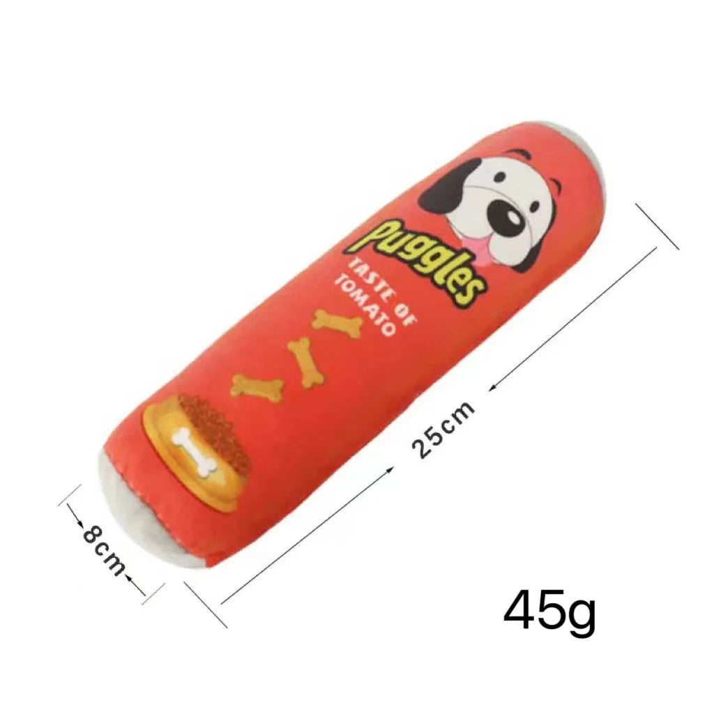 Hot Sale Beer Bottle Shaped Plush Dog Toy Bite Resistant Squeaky Interactive Pet Chew Toy Teeth Cleaning Molar Play