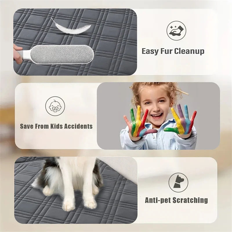 1PC Anti-dirty Plaid Pets Sofa Seat Cover Non-Slip Cats Dogs Bed Mattress Anti-cat Scratch L Couch Pads Slipcover Living Room