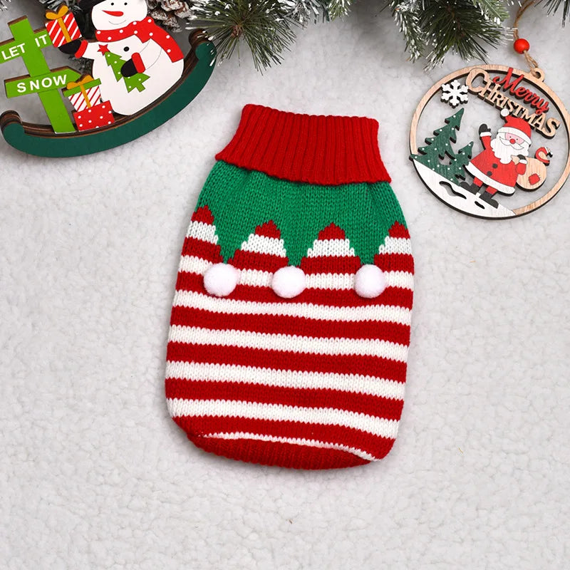Knitted Puppy Cat Coat Chihuahua French Bulldogs Yorkie Customes Warm Pet Dog Sweater Winter Dog Clothes for Small Medium Dogs