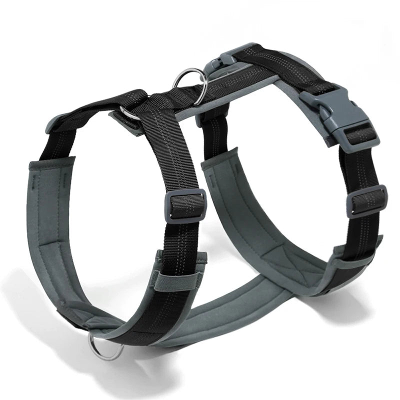 Comfortable Adjustable H-Shaped Large Dog Harness Washable Nylon Nighttime Reflective No Pull Pet Vest Harness Arnés Para Perros