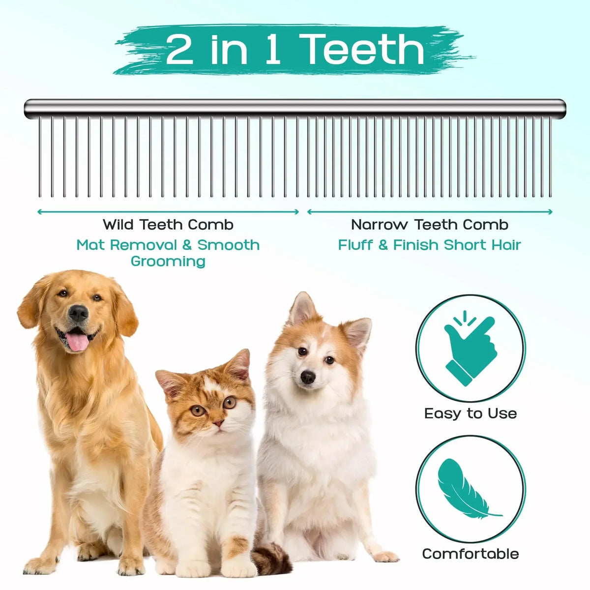 5 In 1 Pet Grooming Scissors Set Stainless Steel Round Tip Safe Hair Thinning Shears For Dogs Cats Trimming Tools