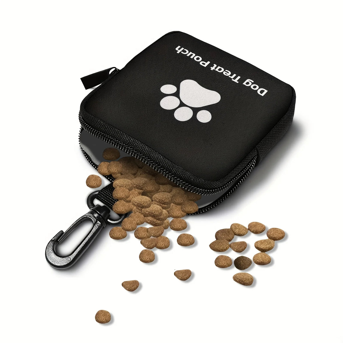 1pc Zippered Dog Training Treat Bag - Portable Pet Snack Pouch with Zipper, Spill-Proof Design - For Dog Owners, Trainers