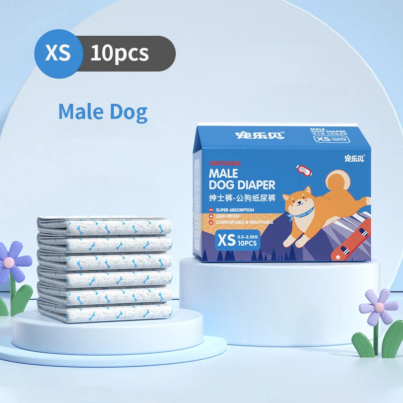 Female Dog Diaper Super Absorption Pet Menstrual Physiological Pants Leakproof Nappies Pants Breathable Puppy Short Dog Supplies