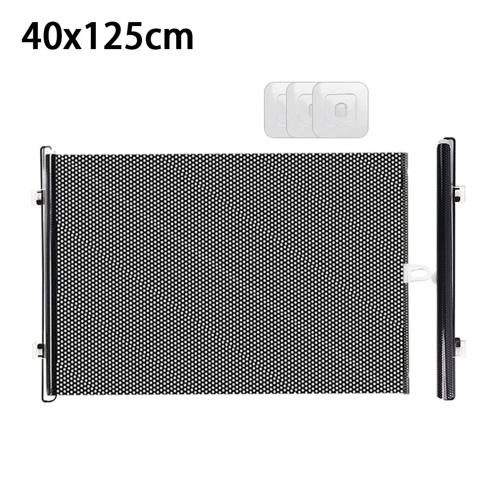 Retractable Pet Fence Barrier Folding with Universal Hooks Baby Safe Guard Door Easy Installation Pet Isolation Gate