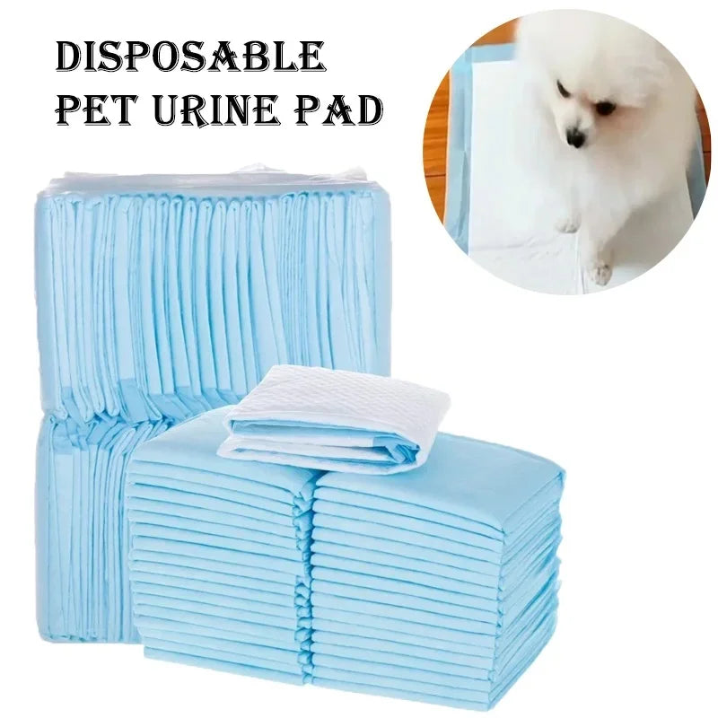 100 50 40 20PCS Disposable Puppy Dog Training Pee Mats Super Absorbent Odor‑Control Quick Dry Pet Diaper Pads For Indoor Dog Toi