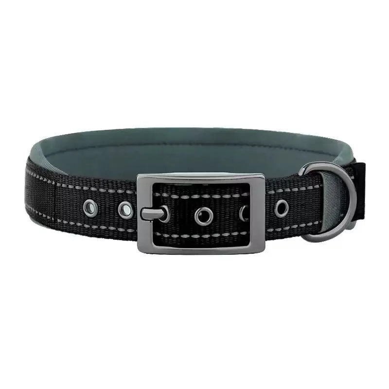 New Pet Dog Collars Nylon Collar For Small Medium Large Dogs Solid Pet Collar with Rings Teddy Keji Pitbull Bulldog Beagle