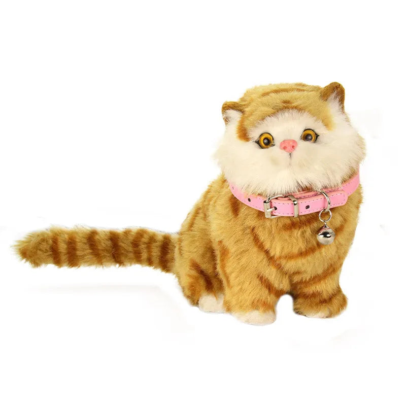 Cute Cat Collar Solid PU Leather Adjustable Pet Collars with Bells Cats Products for Puppy Kitten Outdoor Kitten Supplies