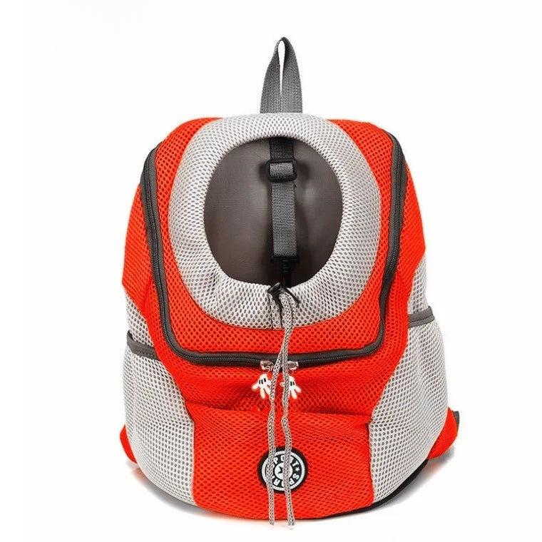 New Double Shoulder Portable Travel Backpack Outdoor Pet Dog Carrier Bag Pet Dog Front Bag Mesh Backpack