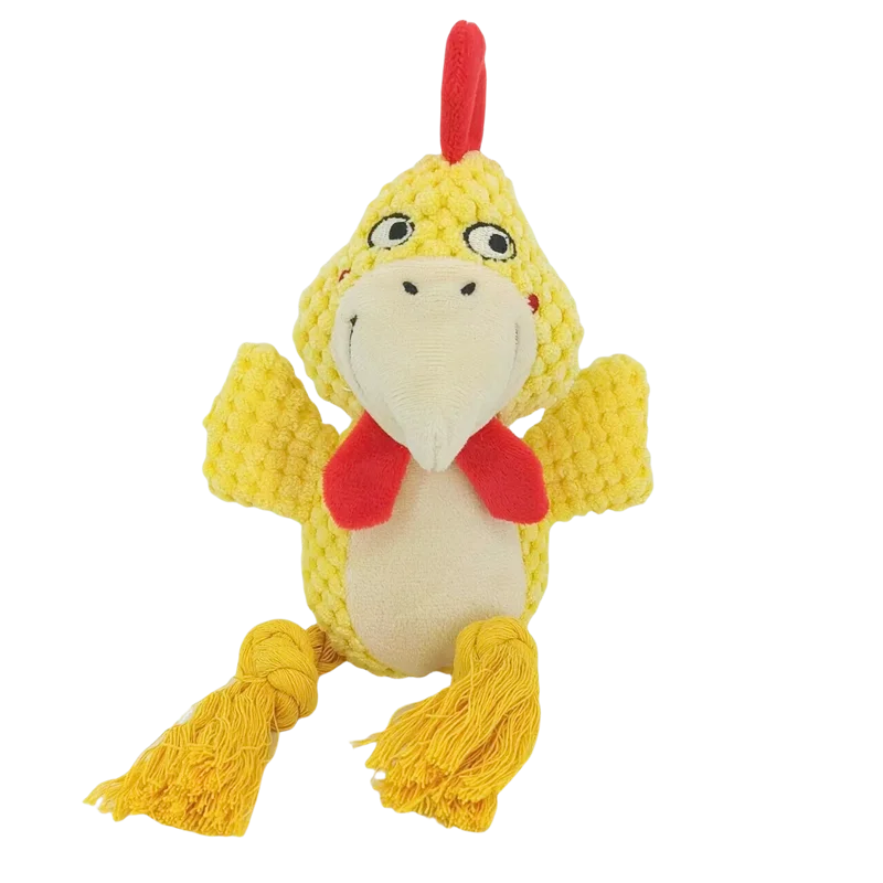Stuffed Raw Small Joint Dog Plush Chew Toy Indestructible Bite Resistant Sound Puppy Squeaker Dogs Rattle For Pet Toys Supplies