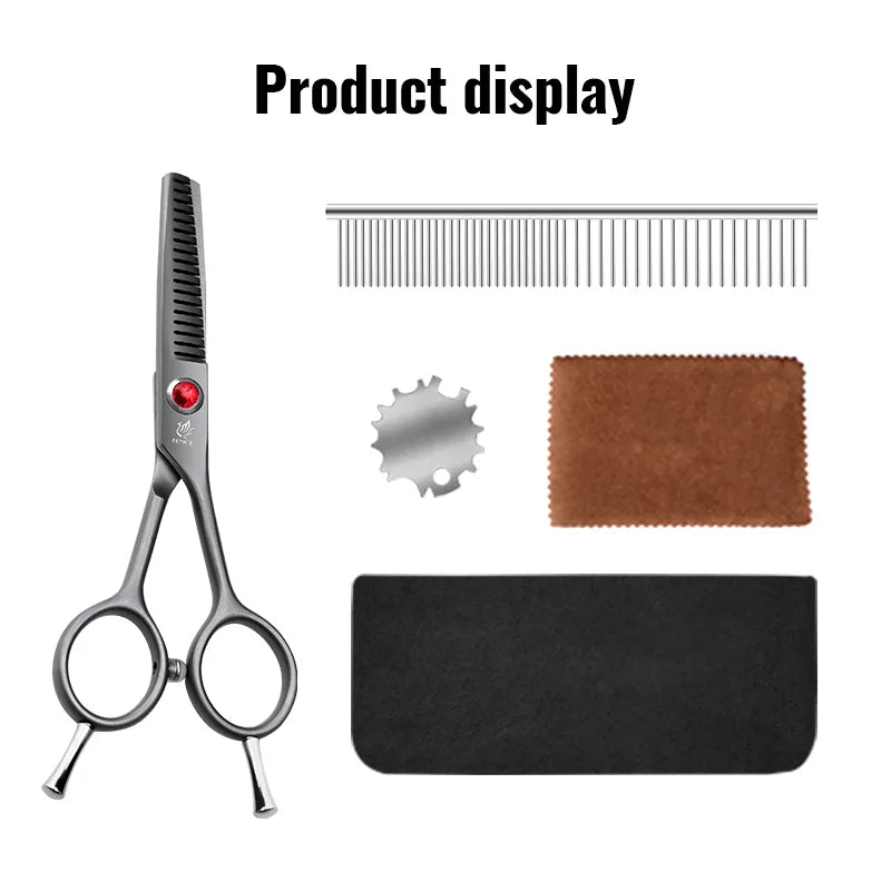 Fenice High Quality 4.5 inch Dog Cat Safely Round Tips Top Grooming Small Scissors Tool for Pet Eyes/Face/Foot/Nose