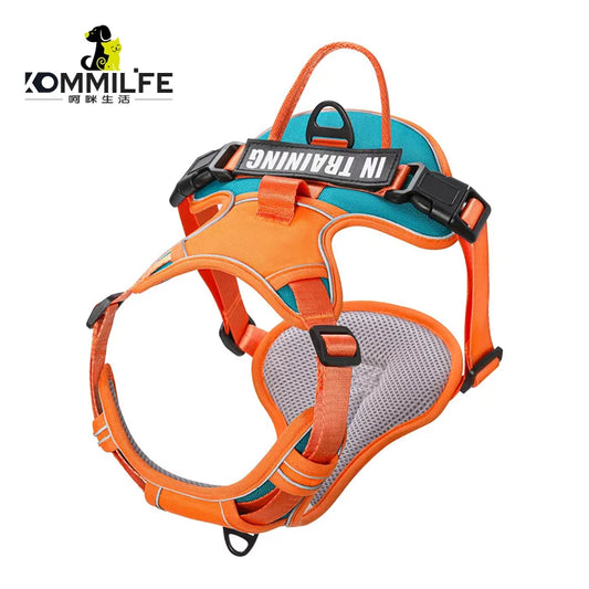 Nylon Adjustable Dog Harness Personalized Dog Harness Vest Reflective Breathable Pet Harness Leash For Small Medium Large Dogs