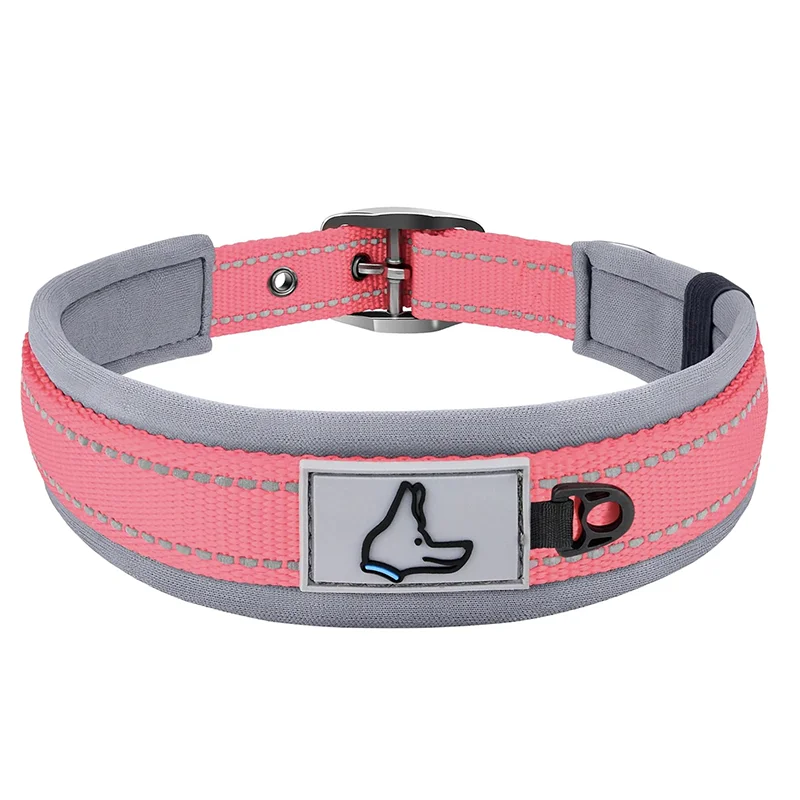 New Pet Dog Collars Nylon Collar For Small Medium Large Dogs Solid Pet Collar with Rings Teddy Keji Pitbull Bulldog Beagle
