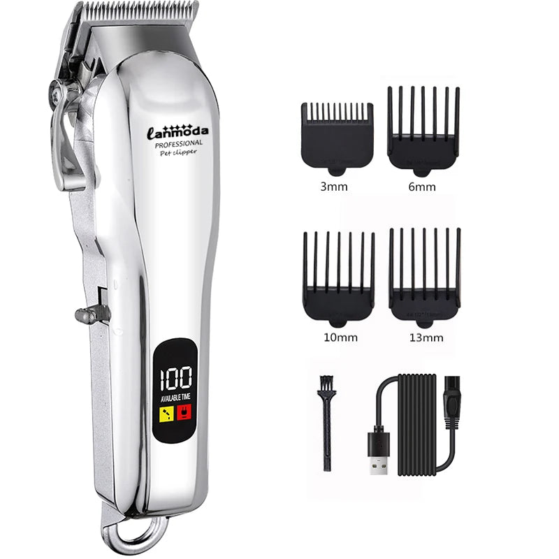 Electric Dogs Grooming Clipper Professional Hair Cutter for Pets Hair Trimmer Cordless Low Noise Shaver Cutter Machine Scissors