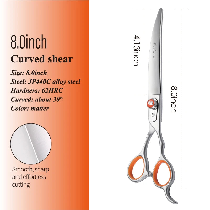 Fenice Professional 7.0/8.0 inch grooming scissors for dogs JP440C Pet Hairdressing kit set accesorios y otros