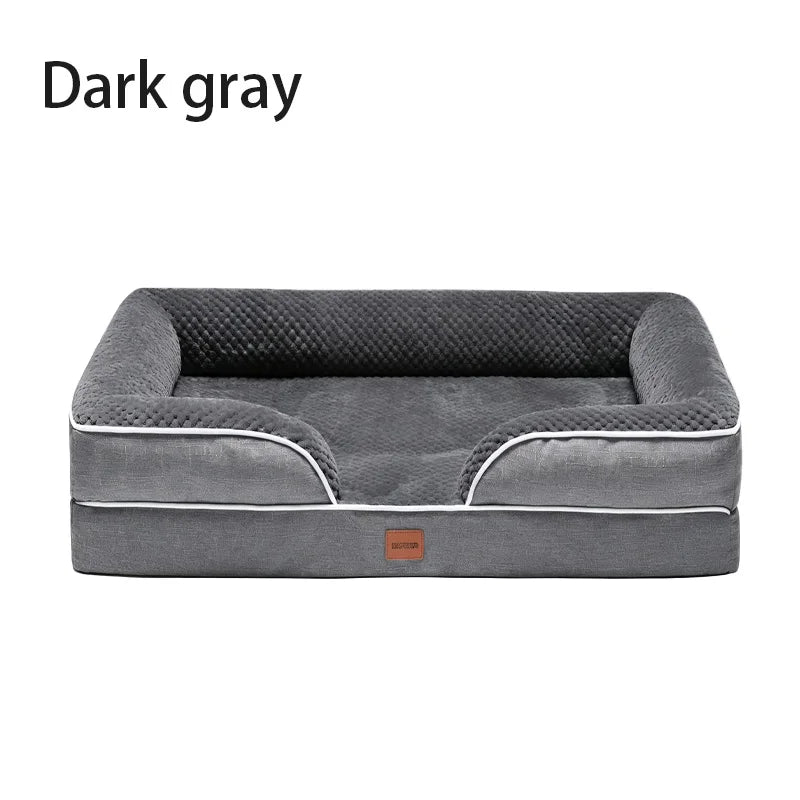 Orthopedic Dog Bed with Memory Foam & Egg-Crate Foam, Washable Waterproof Cover, Non-Slip Pet Couch for Small Medium Dogs, 4 Sizes